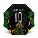 Personalized Jamaica Cricket Lion Mascot Umbrella Kingsmen Royal King Batsman Sport