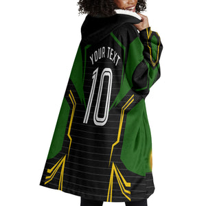 Personalized Jamaica Cricket Lion Mascot Wearable Blanket Hoodie Kingsmen Royal King Batsman Sport