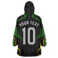 Personalized Jamaica Cricket Lion Mascot Wearable Blanket Hoodie Kingsmen Royal King Batsman Sport