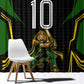 Personalized Jamaica Cricket Lion Mascot Window Curtain Kingsmen Royal King Batsman Sport