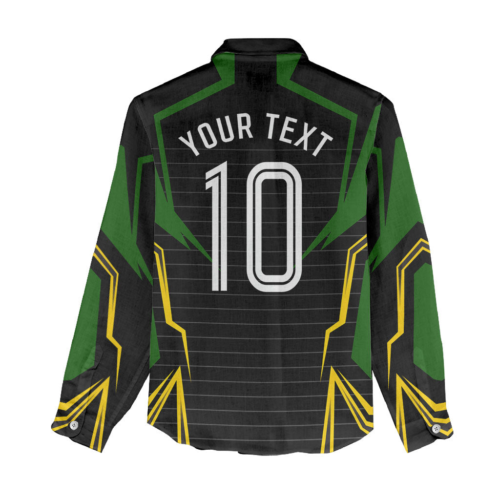 Personalized Jamaica Cricket Lion Mascot Women Casual Shirt Kingsmen Royal King Batsman Sport