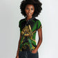 Personalized Jamaica Cricket Lion Mascot Women Polo Shirt Kingsmen Royal King Batsman Sport