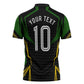 Personalized Jamaica Cricket Lion Mascot Zipper Polo Shirt Kingsmen Royal King Batsman Sport