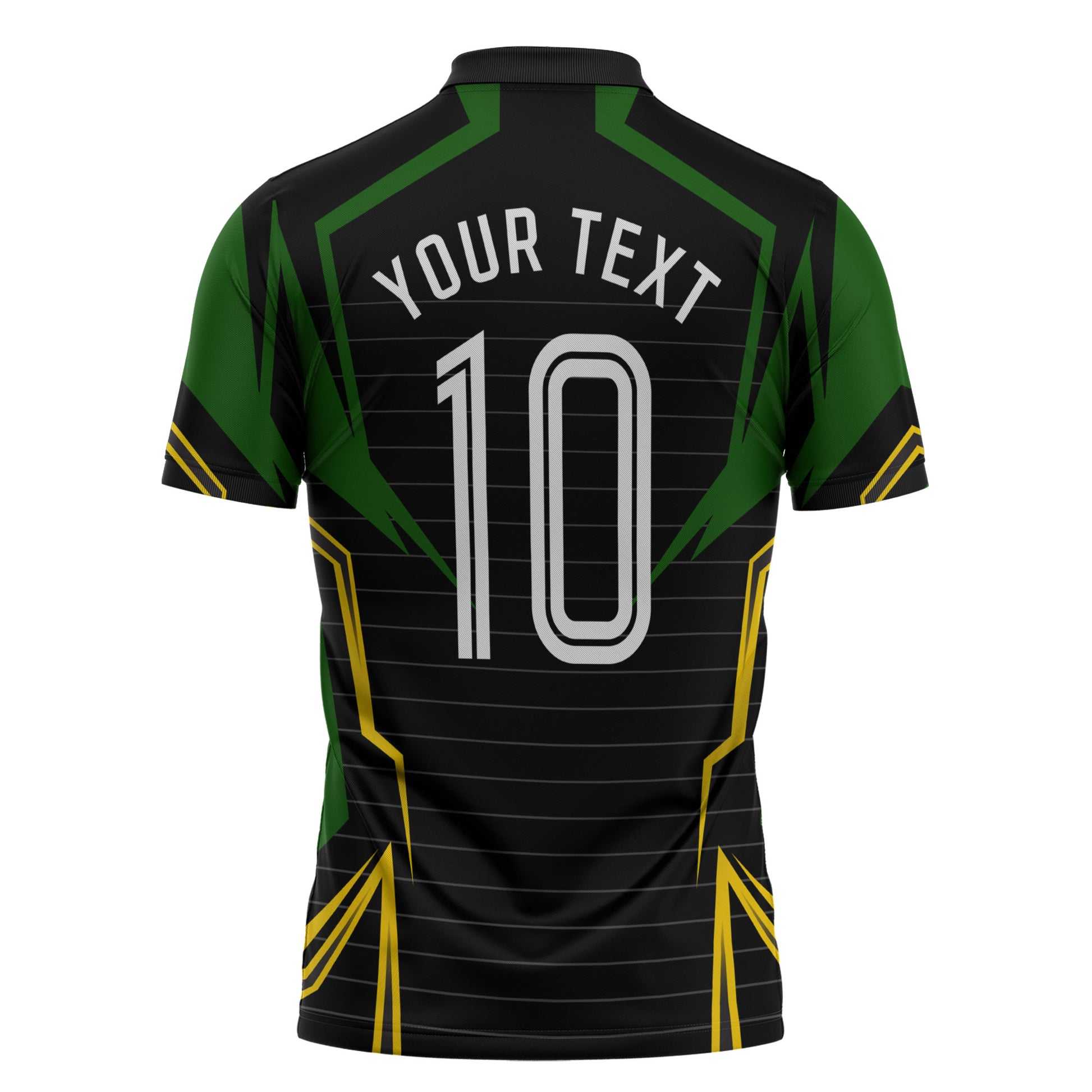 Personalized Jamaica Cricket Lion Mascot Zipper Polo Shirt Kingsmen Royal King Batsman Sport