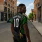 Personalized Jamaica Cricket Lion Mascot Zipper Polo Shirt Kingsmen Royal King Batsman Sport