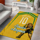Personalized Jamaica Kingsmen Cricket Lion Area Rug Royal King Batsman Sports Graphic Art