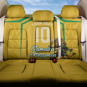 Personalized Jamaica Kingsmen Cricket Lion Back Car Seat Cover Royal King Batsman Sports Graphic Art