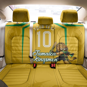 Personalized Jamaica Kingsmen Cricket Lion Back Car Seat Cover Royal King Batsman Sports Graphic Art