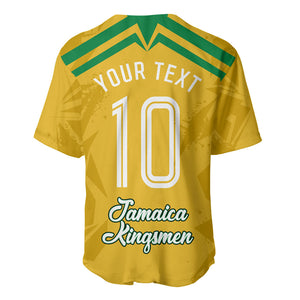 Personalized Jamaica Kingsmen Cricket Lion Baseball Jersey Royal King Batsman Sports Graphic Art