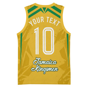 Personalized Jamaica Kingsmen Cricket Lion Basketball Jersey Royal King Batsman Sports Graphic Art