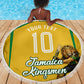 Personalized Jamaica Kingsmen Cricket Lion Beach Blanket Royal King Batsman Sports Graphic Art