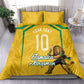 Personalized Jamaica Kingsmen Cricket Lion Bedding Set Royal King Batsman Sports Graphic Art