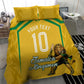 Personalized Jamaica Kingsmen Cricket Lion Bedding Set Royal King Batsman Sports Graphic Art