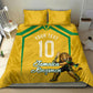 Personalized Jamaica Kingsmen Cricket Lion Bedding Set Royal King Batsman Sports Graphic Art
