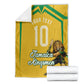 Personalized Jamaica Kingsmen Cricket Lion Blanket Royal King Batsman Sports Graphic Art