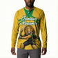 Personalized Jamaica Kingsmen Cricket Lion Button Sweatshirt Royal King Batsman Sports Graphic Art
