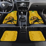Personalized Jamaica Kingsmen Cricket Lion Car Mats Royal King Batsman Sports Graphic Art