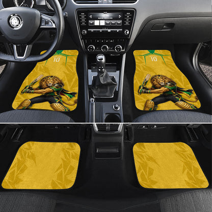 Personalized Jamaica Kingsmen Cricket Lion Car Mats Royal King Batsman Sports Graphic Art