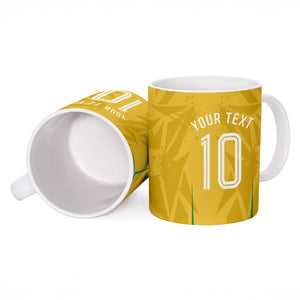 Personalized Jamaica Kingsmen Cricket Lion Ceramic Mug Royal King Batsman Sports Graphic Art