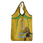 Personalized Jamaica Kingsmen Cricket Lion Grocery Bag Royal King Batsman Sports Graphic Art