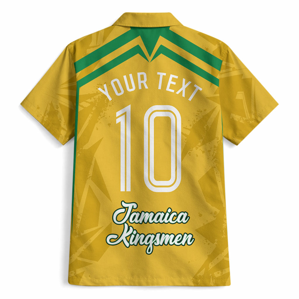 Personalized Jamaica Kingsmen Cricket Lion Hawaiian Shirt Royal King Batsman Sports Graphic Art