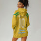 Personalized Jamaica Kingsmen Cricket Lion Hoodie Dress Royal King Batsman Sports Graphic Art