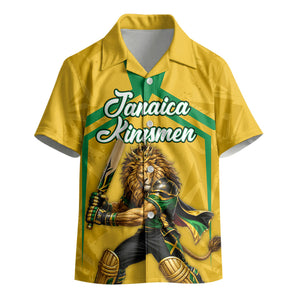 Personalized Jamaica Kingsmen Cricket Lion Kid Hawaiian Shirt Royal King Batsman Sports Graphic Art