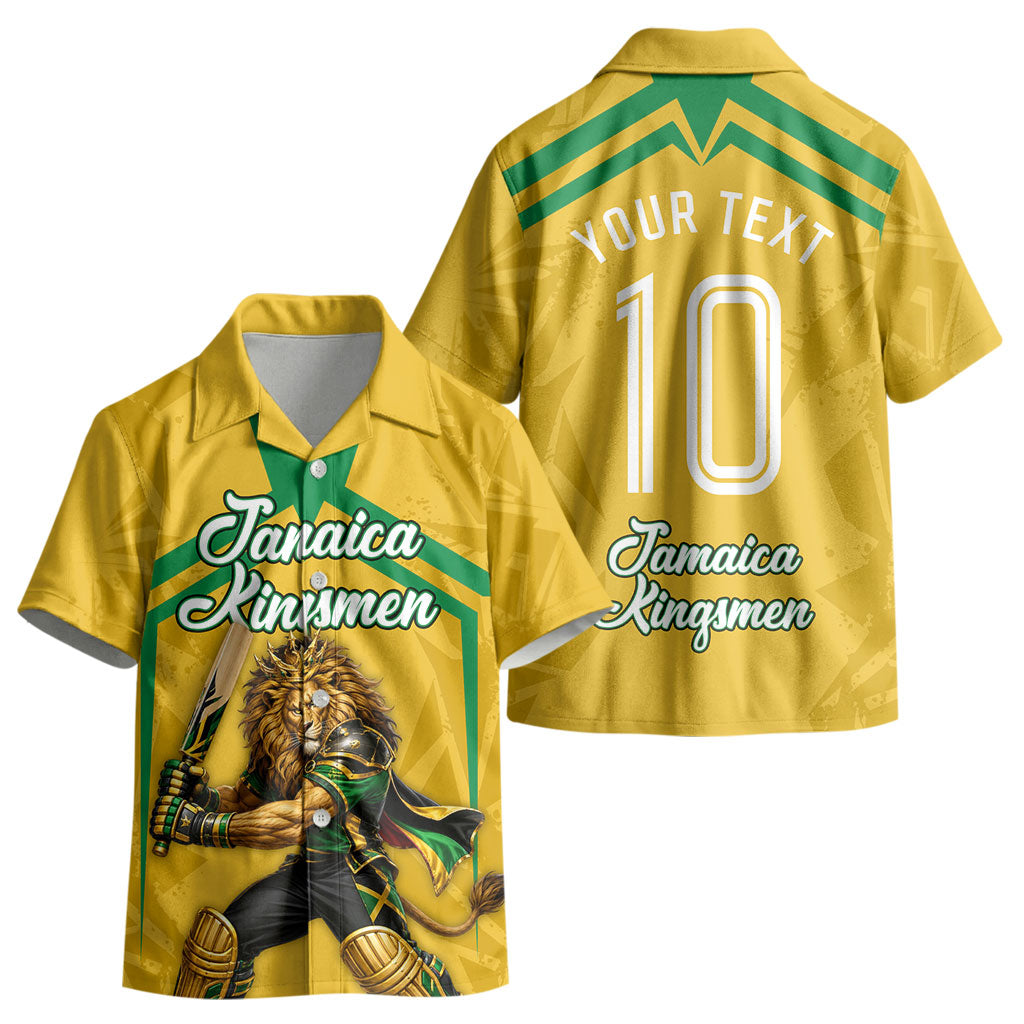 Personalized Jamaica Kingsmen Cricket Lion Kid Hawaiian Shirt Royal King Batsman Sports Graphic Art
