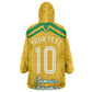Personalized Jamaica Kingsmen Cricket Lion Kid Wearable Blanket Hoodie Royal King Batsman Sports Graphic Art