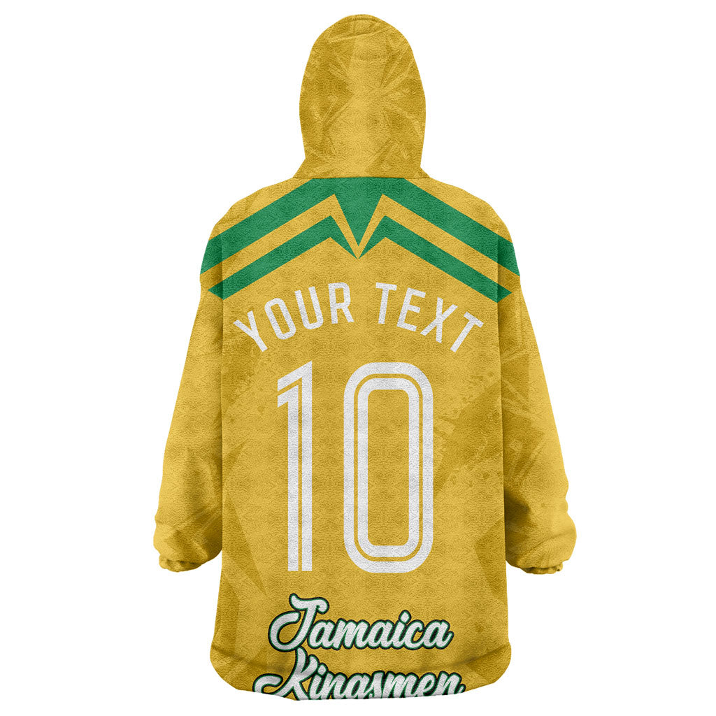 Personalized Jamaica Kingsmen Cricket Lion Kid Wearable Blanket Hoodie Royal King Batsman Sports Graphic Art