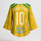 Personalized Jamaica Kingsmen Cricket Lion Kimono Sleeve Blouse Royal King Batsman Sports Graphic Art