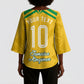 Personalized Jamaica Kingsmen Cricket Lion Kimono Sleeve Blouse Royal King Batsman Sports Graphic Art