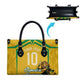 Personalized Jamaica Kingsmen Cricket Lion Leather Bag Royal King Batsman Sports Graphic Art