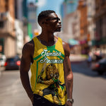 Personalized Jamaica Kingsmen Cricket Lion Men Tank Top Royal King Batsman Sports Graphic Art