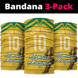 Personalized Jamaica Kingsmen Cricket Lion Neck Gaiter Royal King Batsman Sports Graphic Art