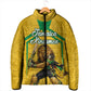 Personalized Jamaica Kingsmen Cricket Lion Padded Jacket Royal King Batsman Sports Graphic Art