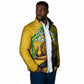 Personalized Jamaica Kingsmen Cricket Lion Padded Jacket Royal King Batsman Sports Graphic Art