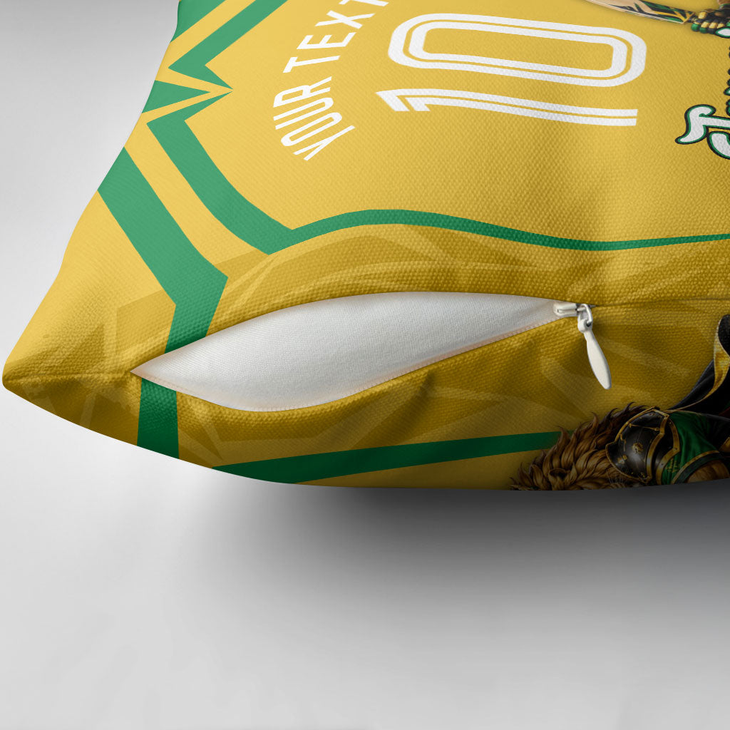 Personalized Jamaica Kingsmen Cricket Lion Pillow Cover Royal King Batsman Sports Graphic Art