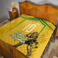Personalized Jamaica Kingsmen Cricket Lion Quilt Royal King Batsman Sports Graphic Art
