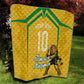 Personalized Jamaica Kingsmen Cricket Lion Quilt Royal King Batsman Sports Graphic Art
