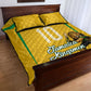 Personalized Jamaica Kingsmen Cricket Lion Quilt Bed Set Royal King Batsman Sports Graphic Art