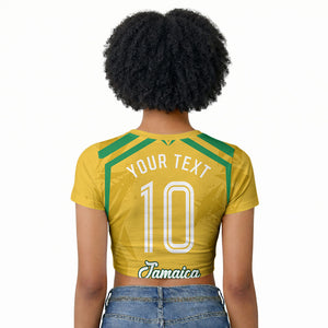 Personalized Jamaica Kingsmen Cricket Lion Raglan Cropped T shirt Royal King Batsman Sports Graphic Art