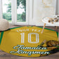 Personalized Jamaica Kingsmen Cricket Lion Round Carpet Royal King Batsman Sports Graphic Art