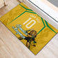 Personalized Jamaica Kingsmen Cricket Lion Rubber Doormat Royal King Batsman Sports Graphic Art