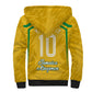 Personalized Jamaica Kingsmen Cricket Lion Sherpa Hoodie Royal King Batsman Sports Graphic Art