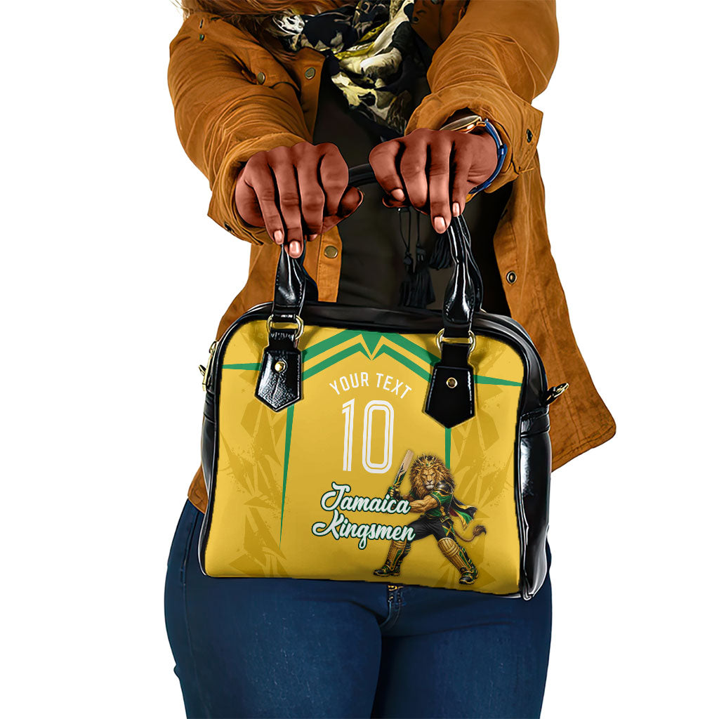 Personalized Jamaica Kingsmen Cricket Lion Shoulder Handbag Royal King Batsman Sports Graphic Art