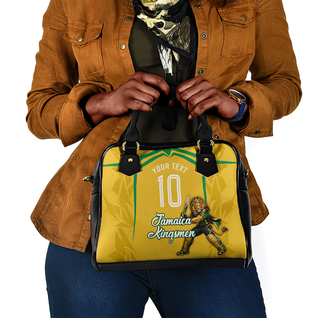 Personalized Jamaica Kingsmen Cricket Lion Shoulder Handbag Royal King Batsman Sports Graphic Art
