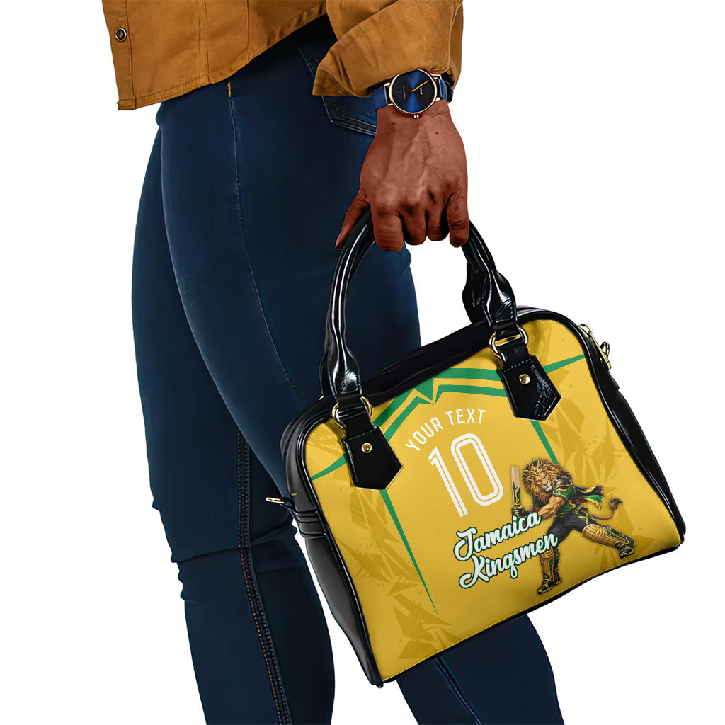 Personalized Jamaica Kingsmen Cricket Lion Shoulder Handbag Royal King Batsman Sports Graphic Art