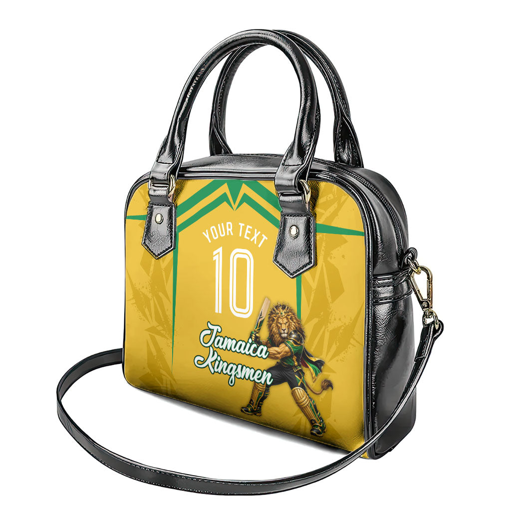 Personalized Jamaica Kingsmen Cricket Lion Shoulder Handbag Royal King Batsman Sports Graphic Art