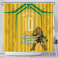 Personalized Jamaica Kingsmen Cricket Lion Shower Curtain Royal King Batsman Sports Graphic Art